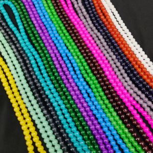 Navrabeads 8mm assorted plain glass beads round smooth dyed beads for jewellery making DIY bracelets necklaces craft supplies 204 pieces pack