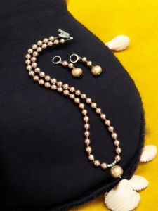 Swarovski replica Necklace with Mop Pendant , Bronze Gold