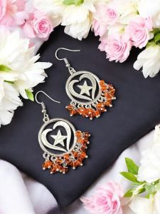Fashion Crystal Loreals Earrings , Orange