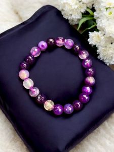 Glass Beads Bracelet With Charms