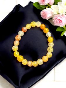 Glass Beads Bracelet With Charms