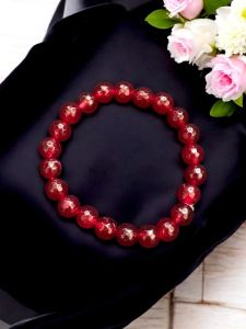 Glass Beads Bracelet With Charms
