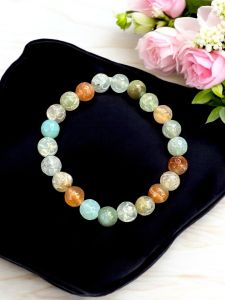 Glass Beads Bracelet With Charms