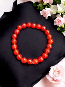 Glass Beads Bracelet With Charms