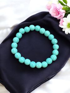 Agate Beads Bracelet,Sky Blue