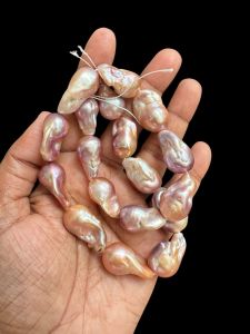  Fresh water Pearl, Baroque, 25/14mm ,Pink