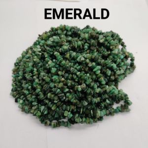 Natural Gemstone Chips, (Emerald) 30" Inches