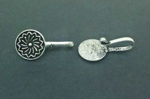  German Silver Nosepin, round flower(Silver)