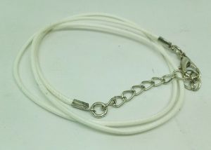 Waxed nylon cord, White