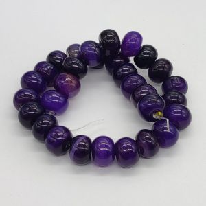 Onyx Beads, Rondelle Shape, 10x14mm, purple