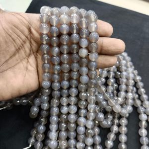 Onyx Beads, 10mm, Round , Grey 