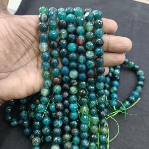 Onyx Beads, 10mm, Round , Peacock Green
