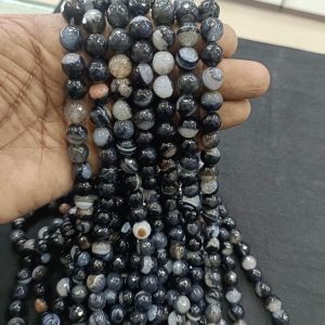Onyx Beads, 10mm, Round , White and Black
