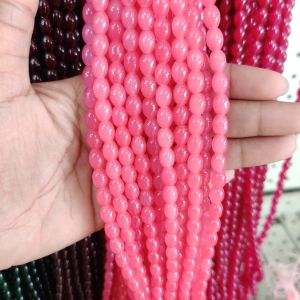 Gray Oval Glass Beads 8x11mm Mixed Shade Pack of 75 Pcs for Jewelry Making DIY Necklace Bracelet Craft Supplies Navrabeads