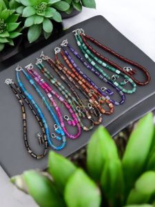 Onyx Cylinder Necklaces, Pack of 9, Assorted