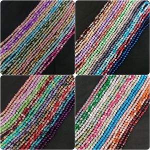 40(30”) lines Crackle Glass Beads, 8mm Round,Assorted