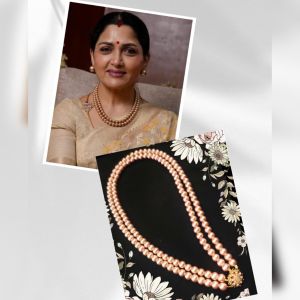  Kushboo : 2 Layer Glass Pearl Necklace with Zircon Magnetic Clasp – KUSHBOO-Inspired Elegance