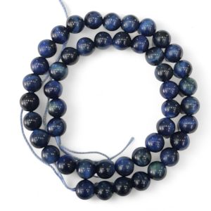 Natural Gemstone Beads, Tiger Eye (Dyed), 8mm Round, Dark Blue