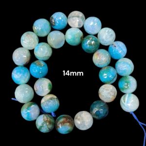 High Quality Natural Agate Beads,Light blue, 14mm