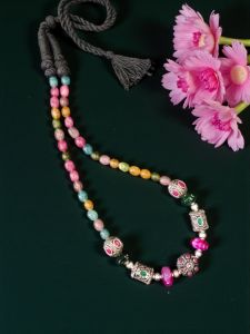 Victorian Beads Necklace with Multicolour Quartz Beads