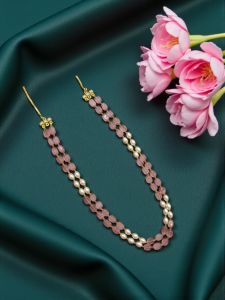 Swarovski Replica Pearl Necklace with Pink colour Monolisa Beads