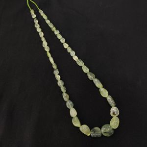 Navrabeads Prehnite Graduated Gemstone Beads 4–10mm – 16 Inch String | Approx. 45–50 Beads for Jewellery Making, Bracelets & Necklaces