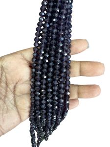 Glass Crystals, Rondelle, 6mm,Purple