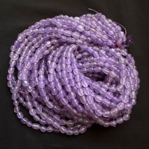 Natural Quartz Beads, (Oval), 7x9mm, Lavender