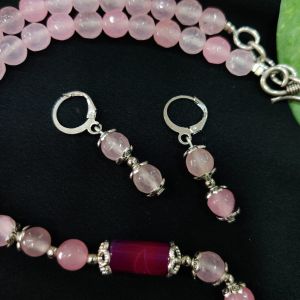 Light Pink Agate Earrings