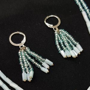 Seed Beads Earrings With Mother Of Pearls