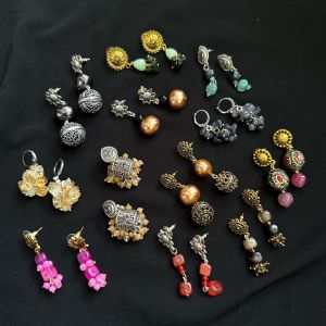 Fashion Earrings, Assorted, Pack Of 12 Pairs