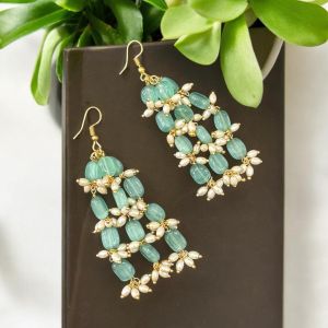 Monolisa and Pearl Dangler Earrings
