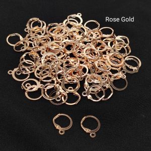 Round Lever back with closed loop, Gold, pack of 10 pairs