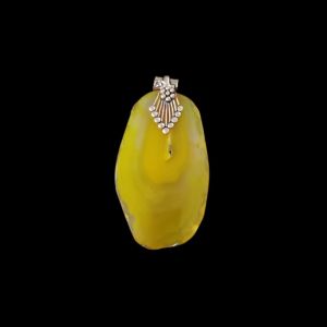 2.5" to 3" Natural Agate Slice Pendant, Silver Finish, sold by 1 Pc