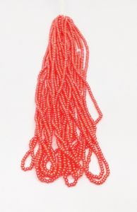 Seed Beads, 13/0, Reddish orange