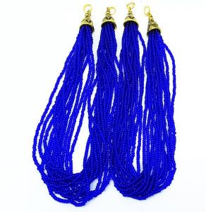 Seed Beads, 13/0, Royal blue 8inch chain, 1pair