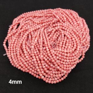 Taiwanese Bamboo Coral Beads, 4mm, Round, Pink