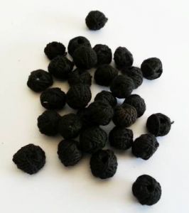 Cotton thread beads - Black, 10mm (Default)