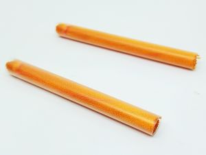 Satin Silk Tassels, 65mm Long Orange (Pair)
