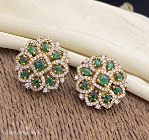Matt Finish Victorian Studs, Green