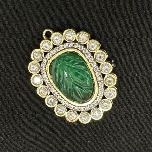  Victorian pendant/Connector, Dark Green