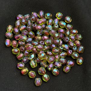 Metallic Crystals ,Multicolor ,Oval,(6x5mm) , pack of 25gms