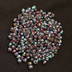 Metallic Crystals ,Muticolor , Round,(6mm) , pack of 25gms