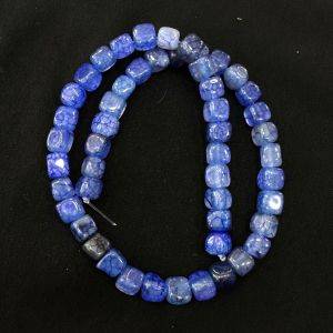 Natural Square Agate Beads, 8mm, Blue Shade