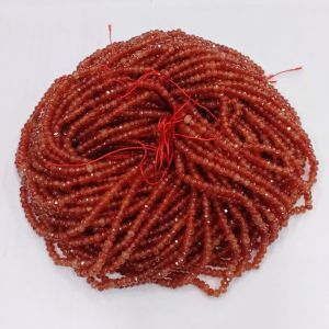 Agate Rondelle, 4x2mm, Brick Red