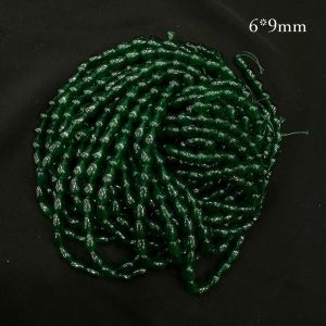 Agate Teardrop, dark green 6*9