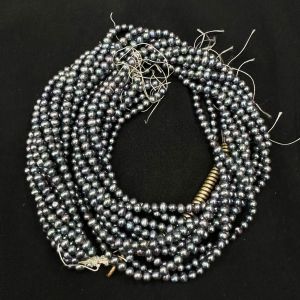  Fresh Water Pearls ,Round Bead, Gray Shade,4 mm