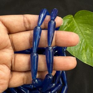 Agate Long Teardrops, Blue 25*7mm