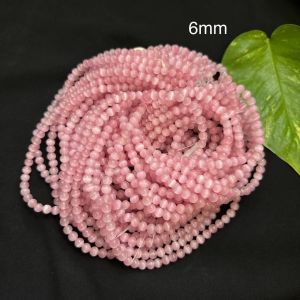 Monolisa Beads (Imitation CatsEye), 6mm Round Pink