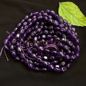 Natural Quartz Beads, (Oval), 8x10mm,Violet